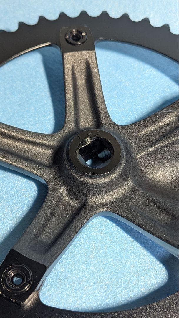 SKEACE スクエアテーパー ピスト用クランクセット 165mm 48T 黒