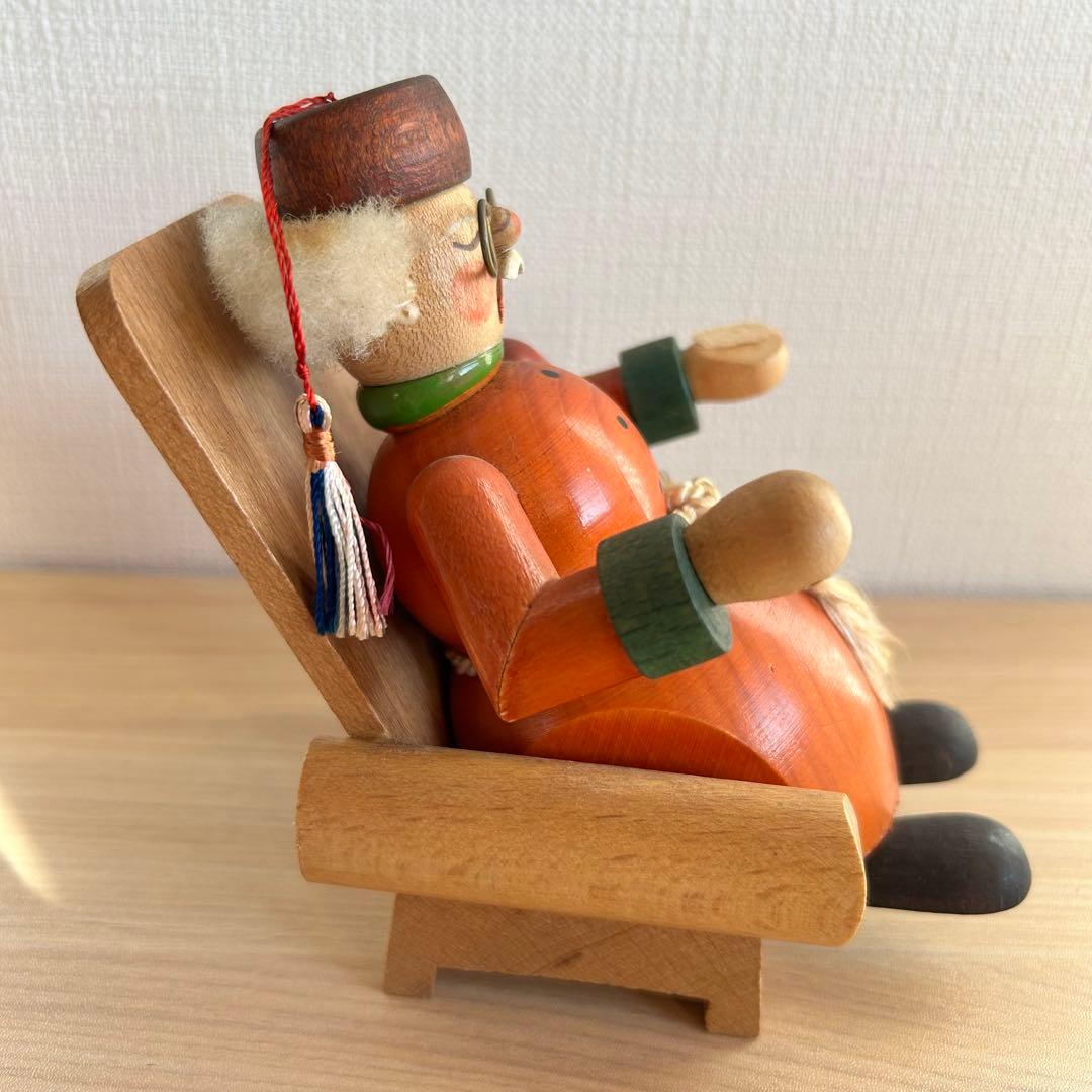 ドイツ　煙出し人形　エルツ山地　ザイフェン　パイプ人形　お香立て