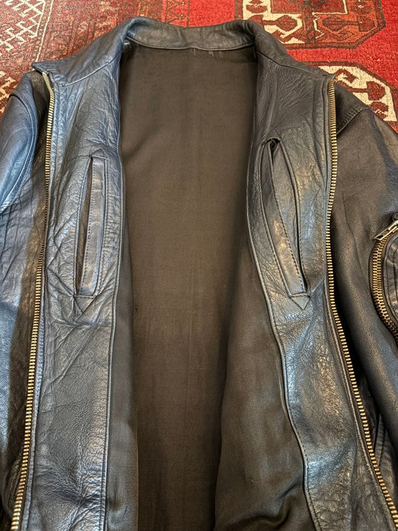 70sフランス軍 パイロットジャケット レザー 官給品