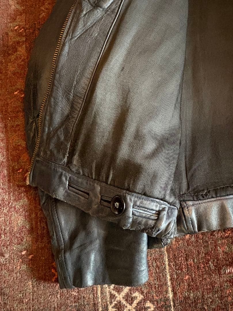 70sフランス軍 パイロットジャケット レザー 官給品