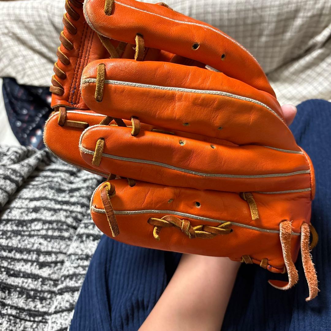 Hi-Gold Naruishi 硬式グローブ オレンジ