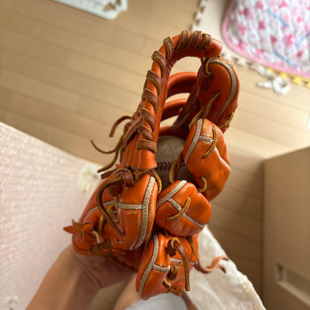 Hi-Gold Naruishi 硬式グローブ オレンジ