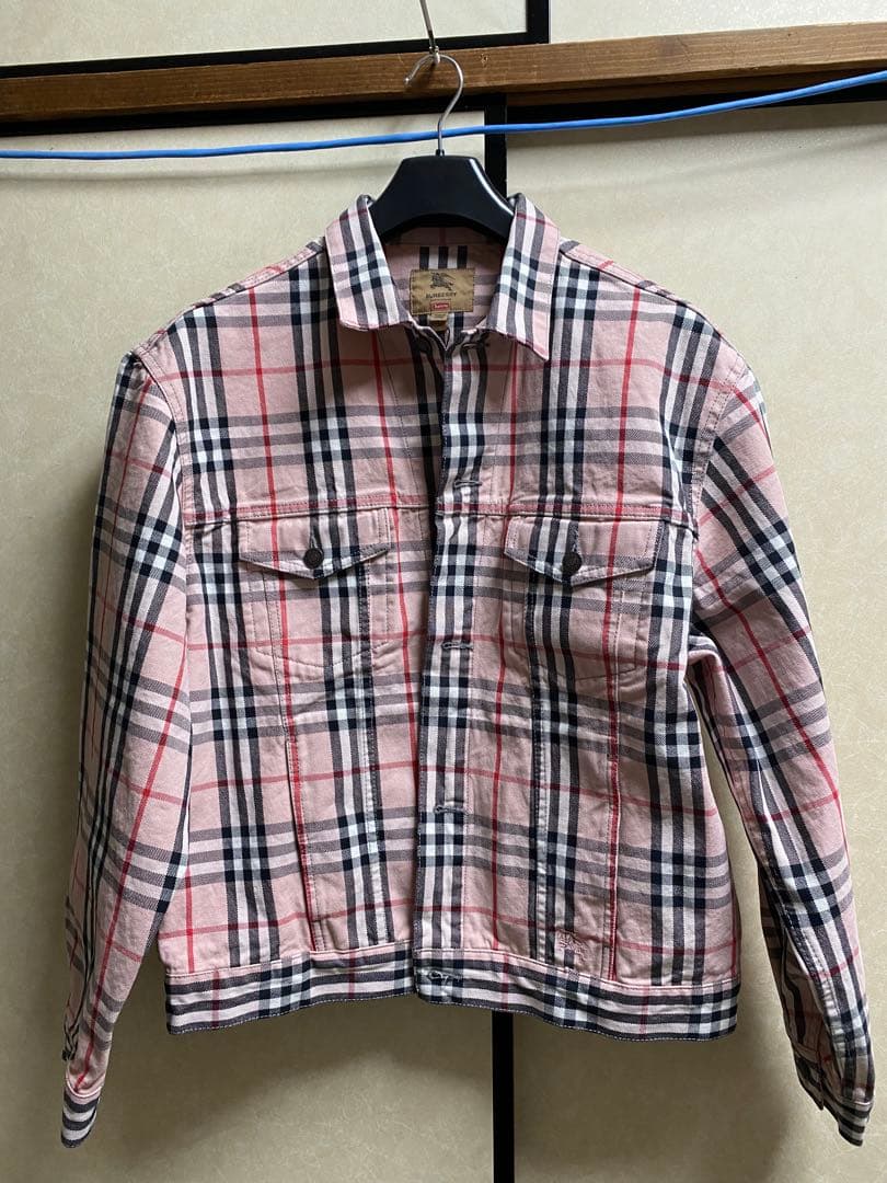 ジャケット・アウター Supreme Burberry Denim Trucker Jacket L