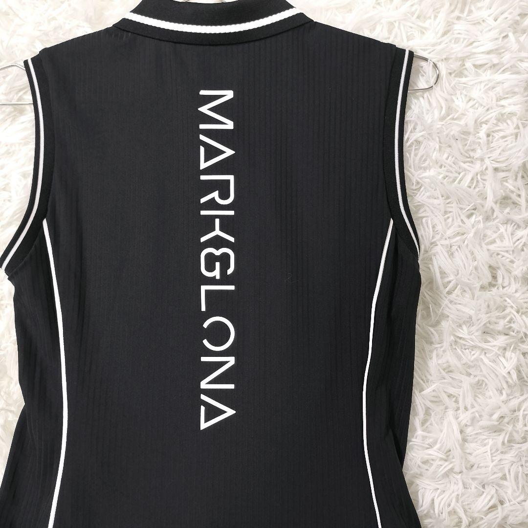 極美品✨MARK & LONA✨ブラック プリーツ ポロワンピース✨38