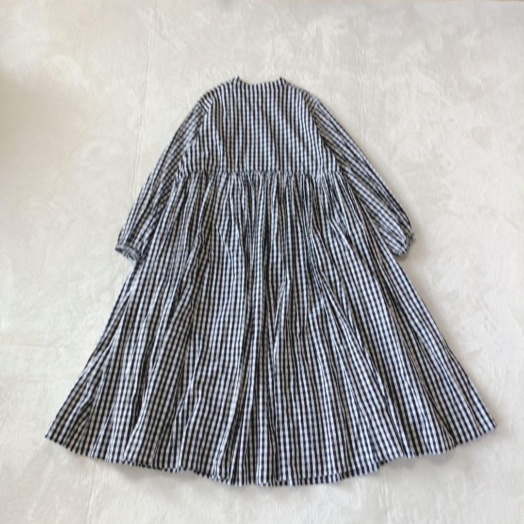 【未使用】BEARDSLEY ビアズリー 先染めギャザーワンピース S 2023