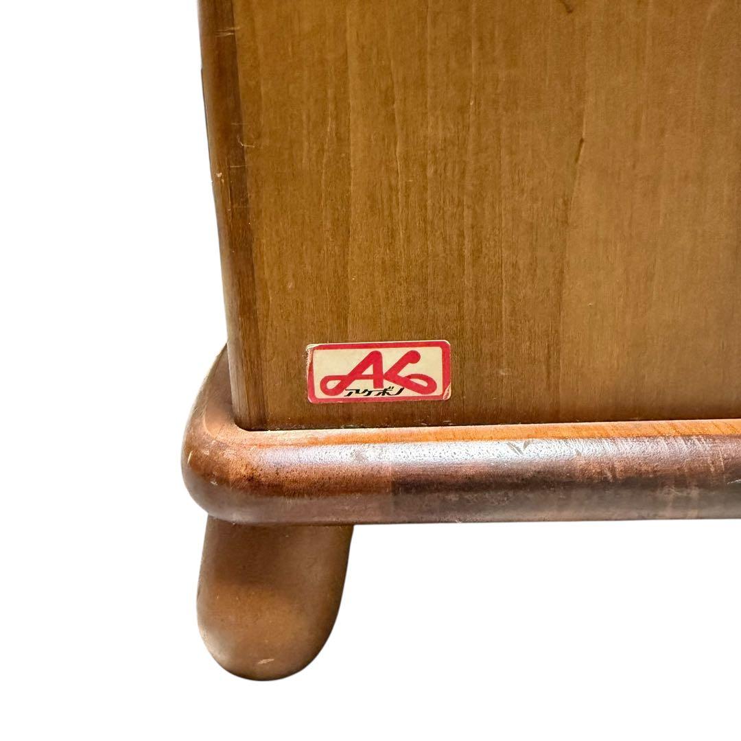 【美品】昭和レトロ 電話台 アケボノ工芸 アンティーク家具 99-9