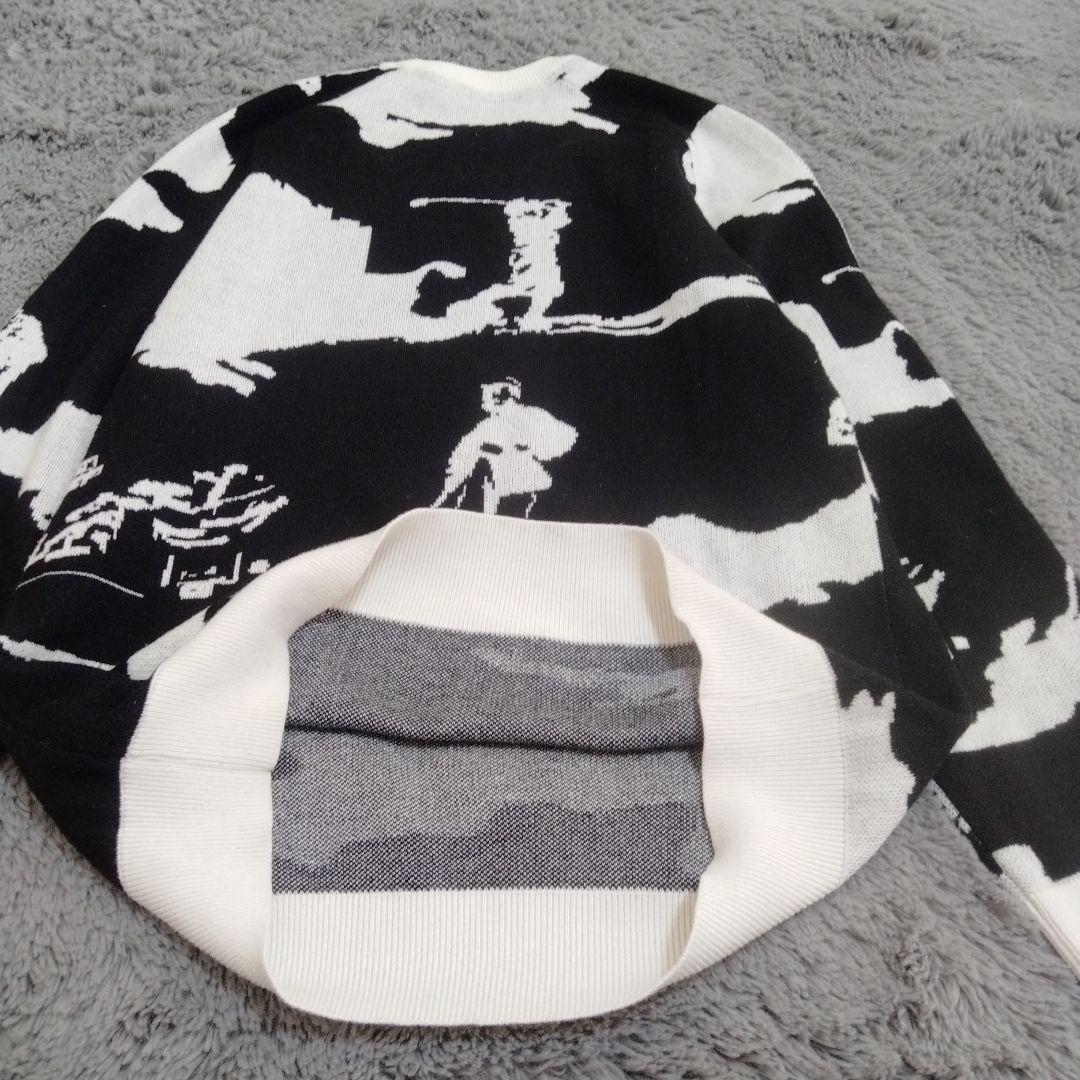 adidas♡ゴルフ柄がお洒落♡ニット♡L〜　ゴルフ/スポーツ