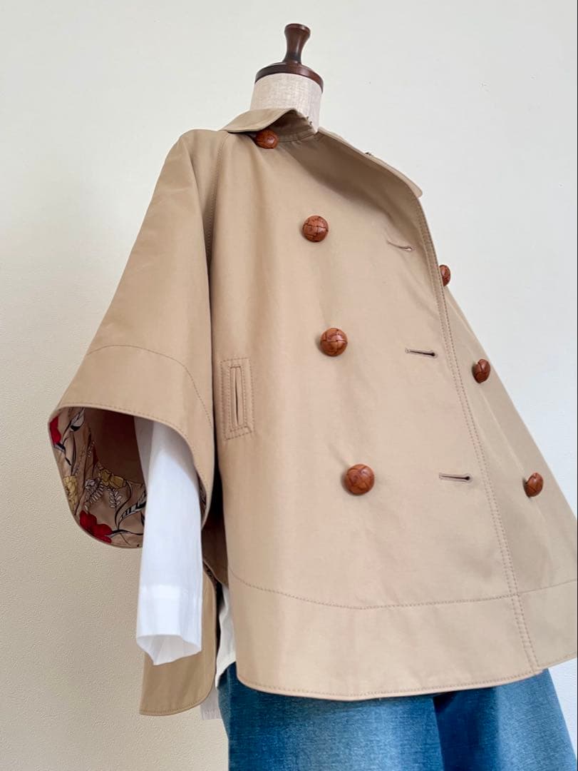 【オールドイングランド】トレンチスタイルケープコート　日本製