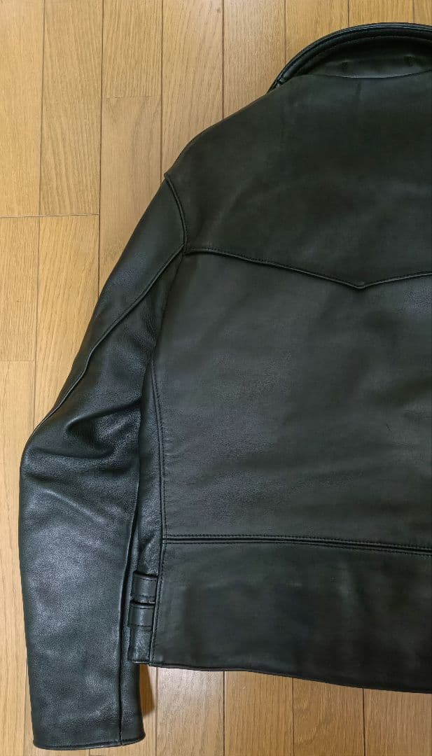 666　ダブルライダース　ロンジャン　サイズ36　黒　英国製