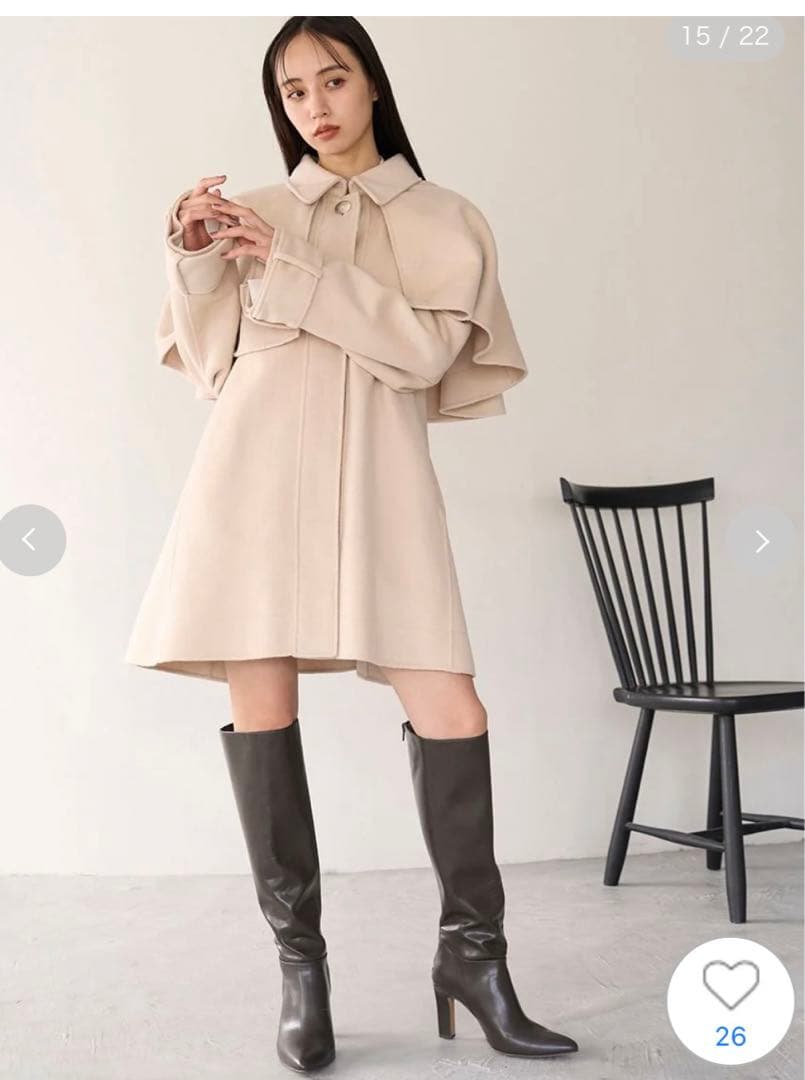 SNIDEL リバーケープコート