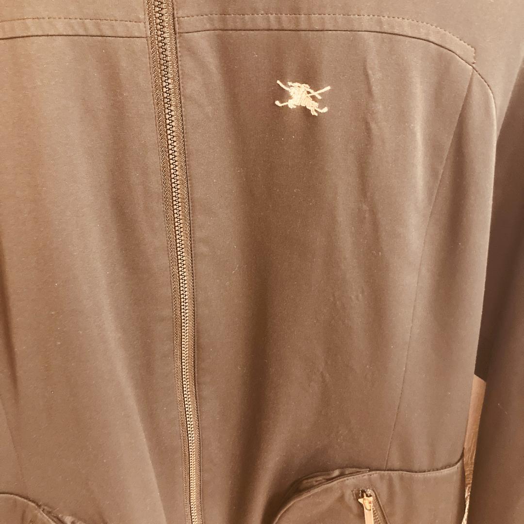 バーバリーゴルフ　2WAYフード取り外し可　薄手ジャケット　黒〜濃紺