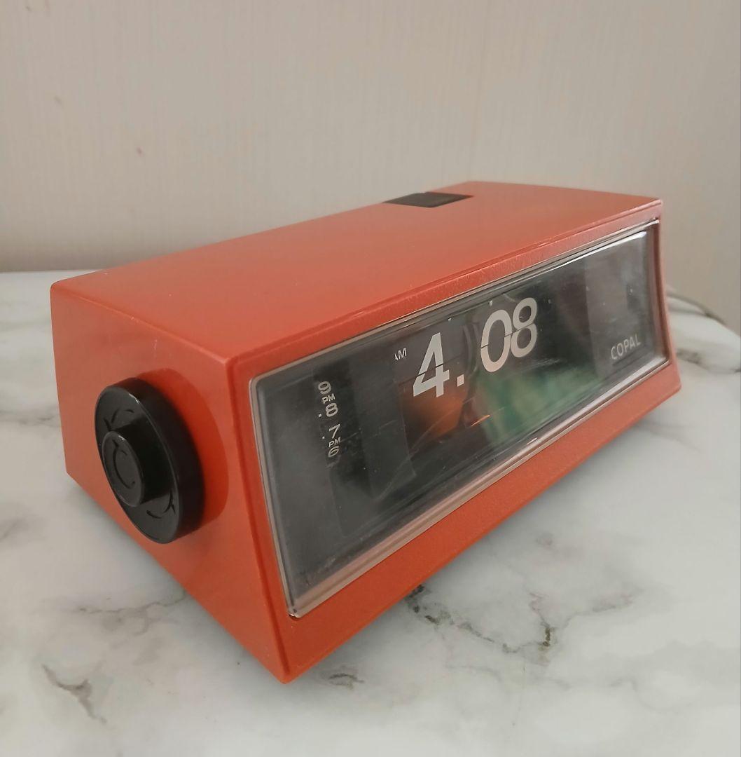 COPAL パタパタ時計 RP200 昭和レトロ オレンジレッド 50/60Hz