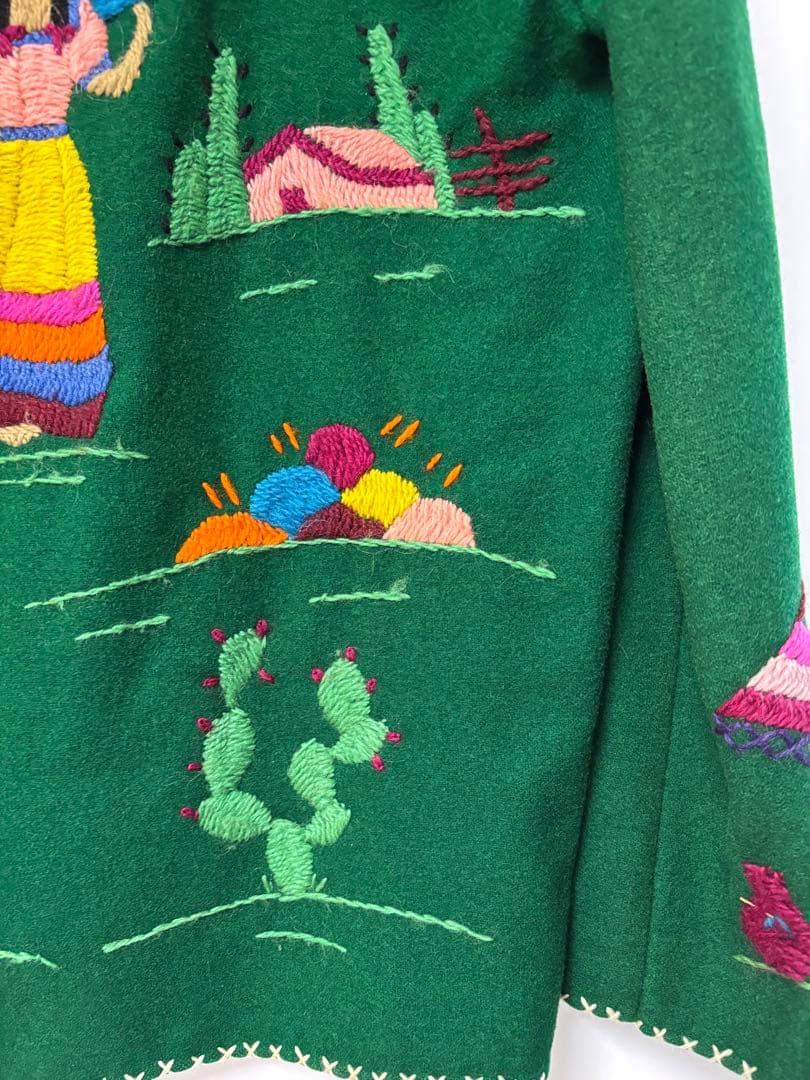 talon☆ 50s メキシカンジャケット　グリーン×アイボリー