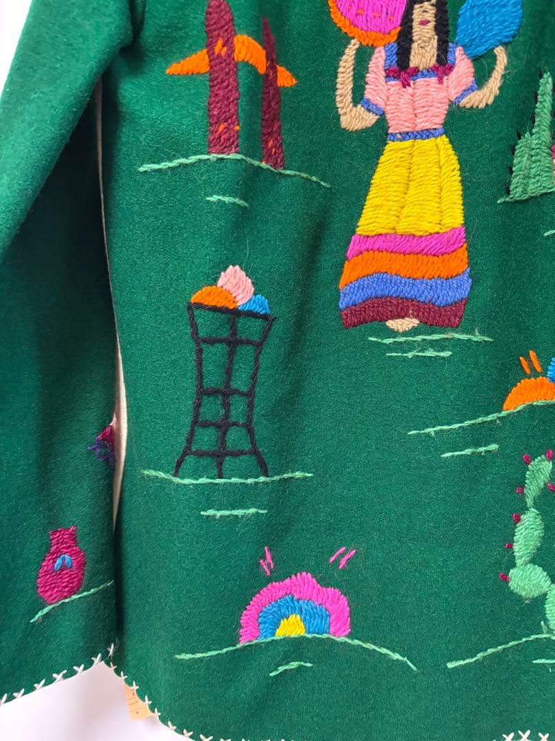 talon☆ 50s メキシカンジャケット　グリーン×アイボリー