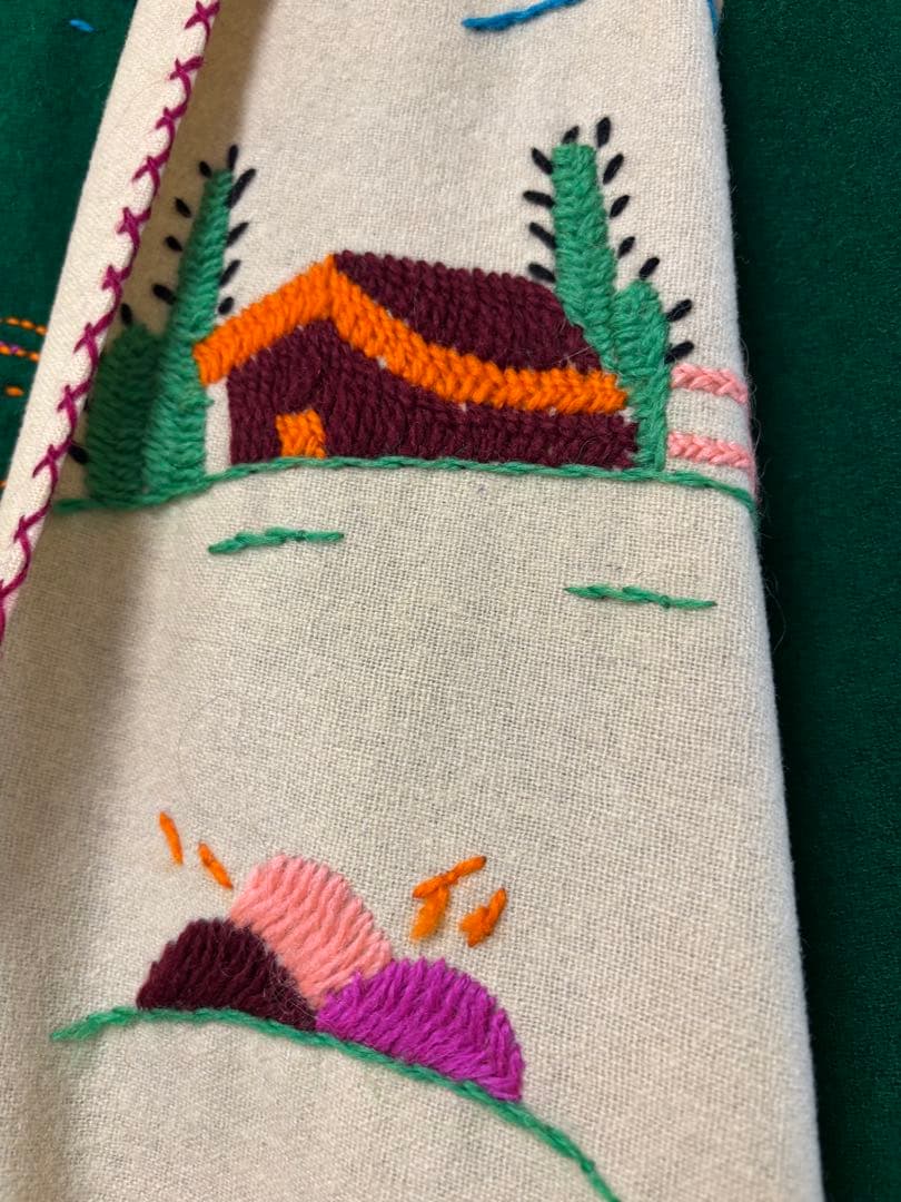 talon☆ 50s メキシカンジャケット　グリーン×アイボリー