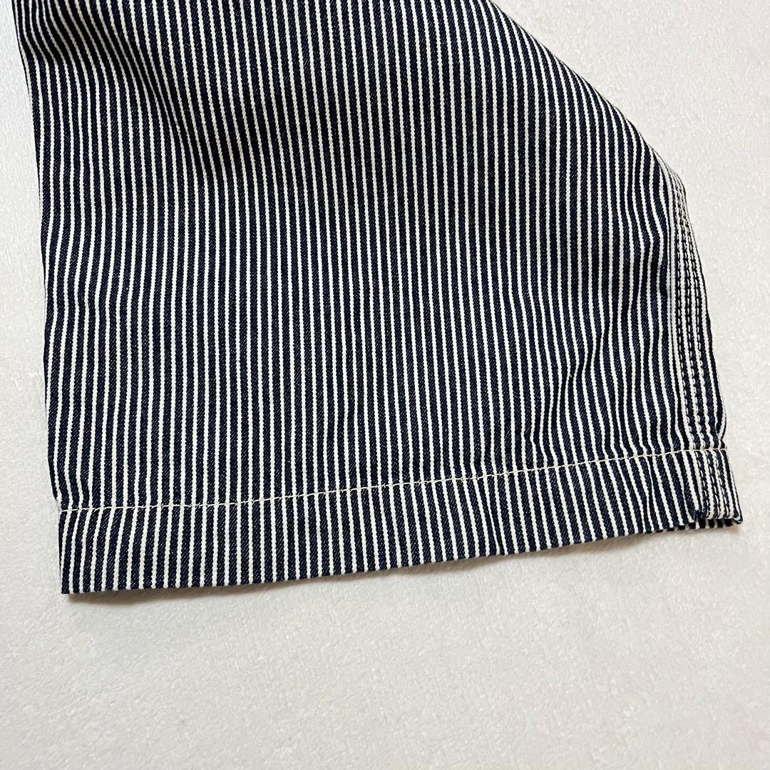 美品 倉敷天領デニム TENRYO ヒッコリー ダブルニーペインターパンツ 36
