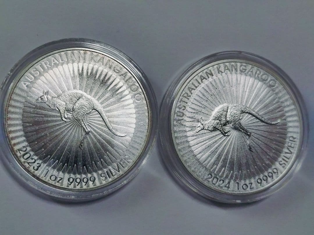 オーストラリア　カンガルー銀貨 1オンス　２枚セット 2023年と2024年