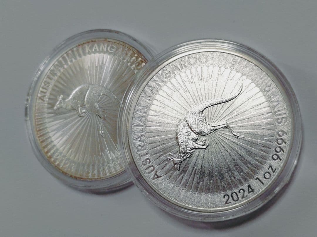 オーストラリア　カンガルー銀貨 1オンス　２枚セット 2023年と2024年