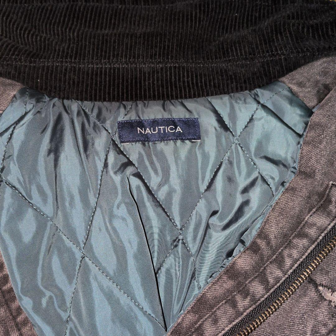 NAUTICA デニムジャケット ブラック ユーズド加工