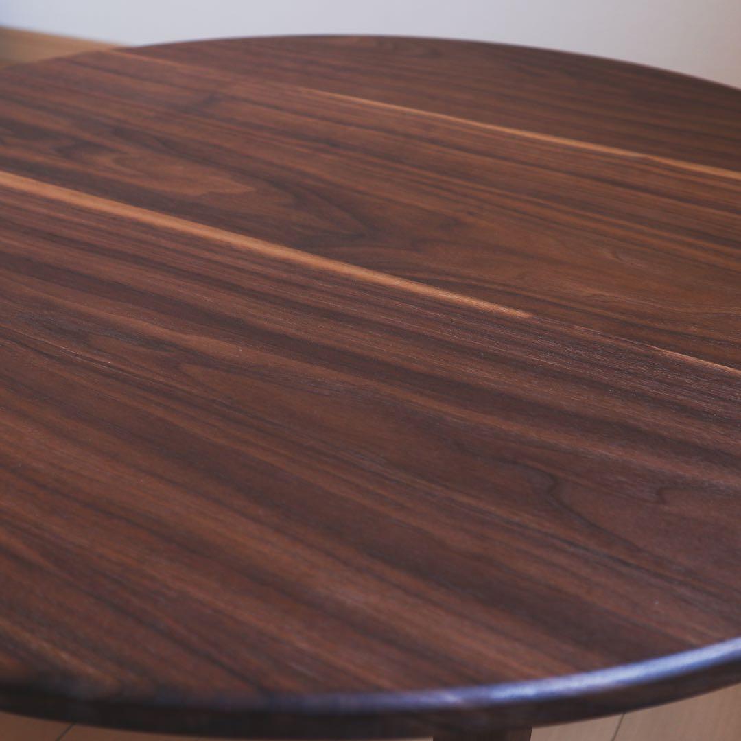 ウォールナットのちゃぶ台　丸テーブル　無垢材