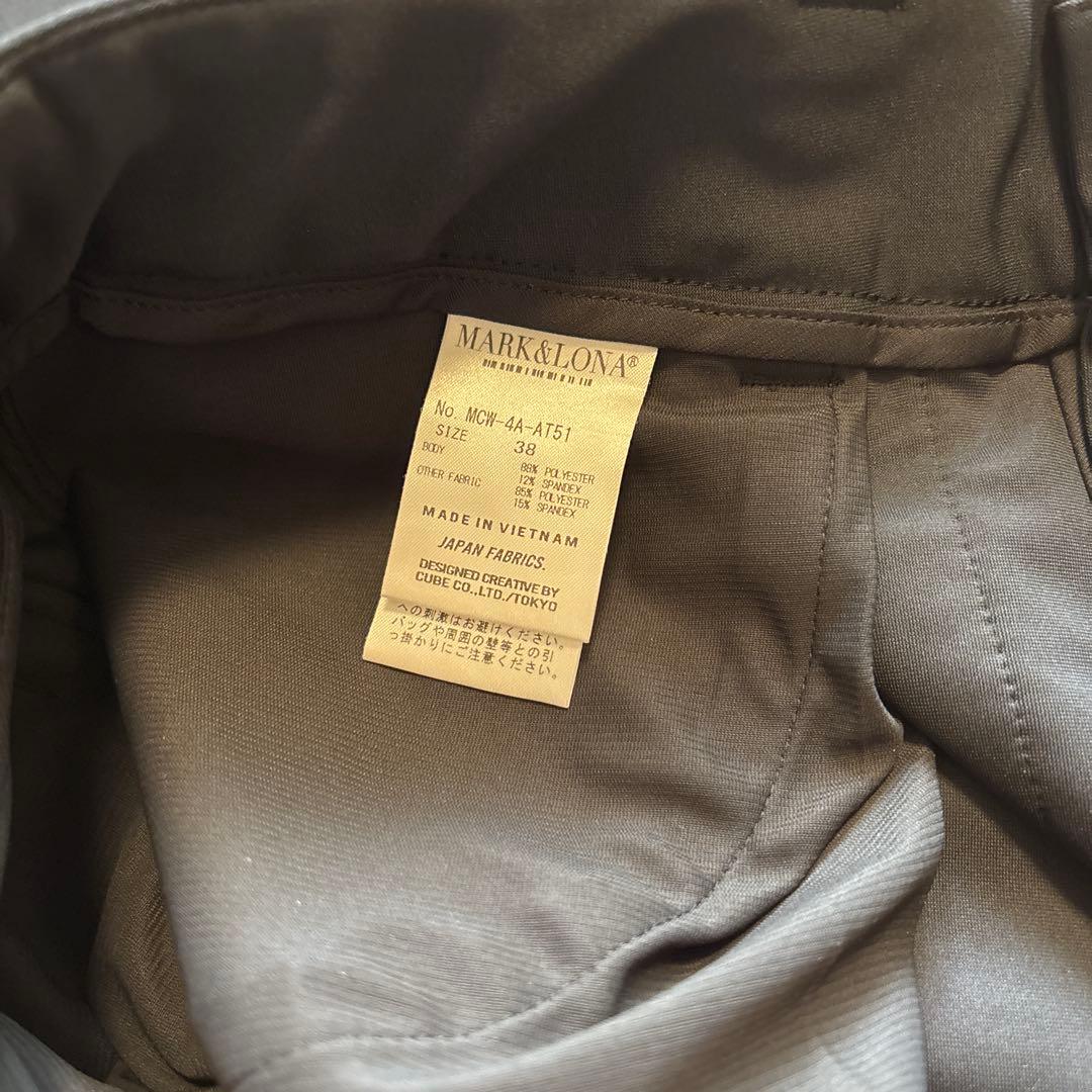 MARK & LONA　ゴルフ　ストレッチパンツ　38 マークアンドロナコード