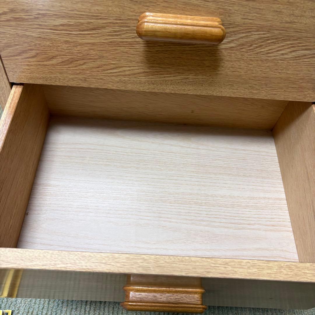 木製本棚 ナチュラルウッド 収納　引き出し付き