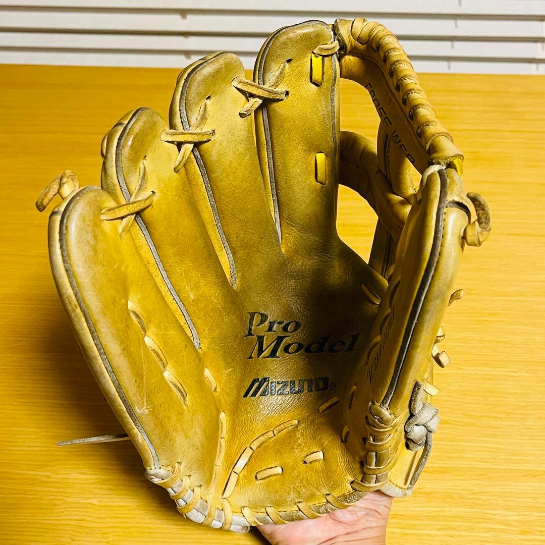 【希少】ミズノ Buw League 軟式グローブ 内野左 青ビュー プロモデル