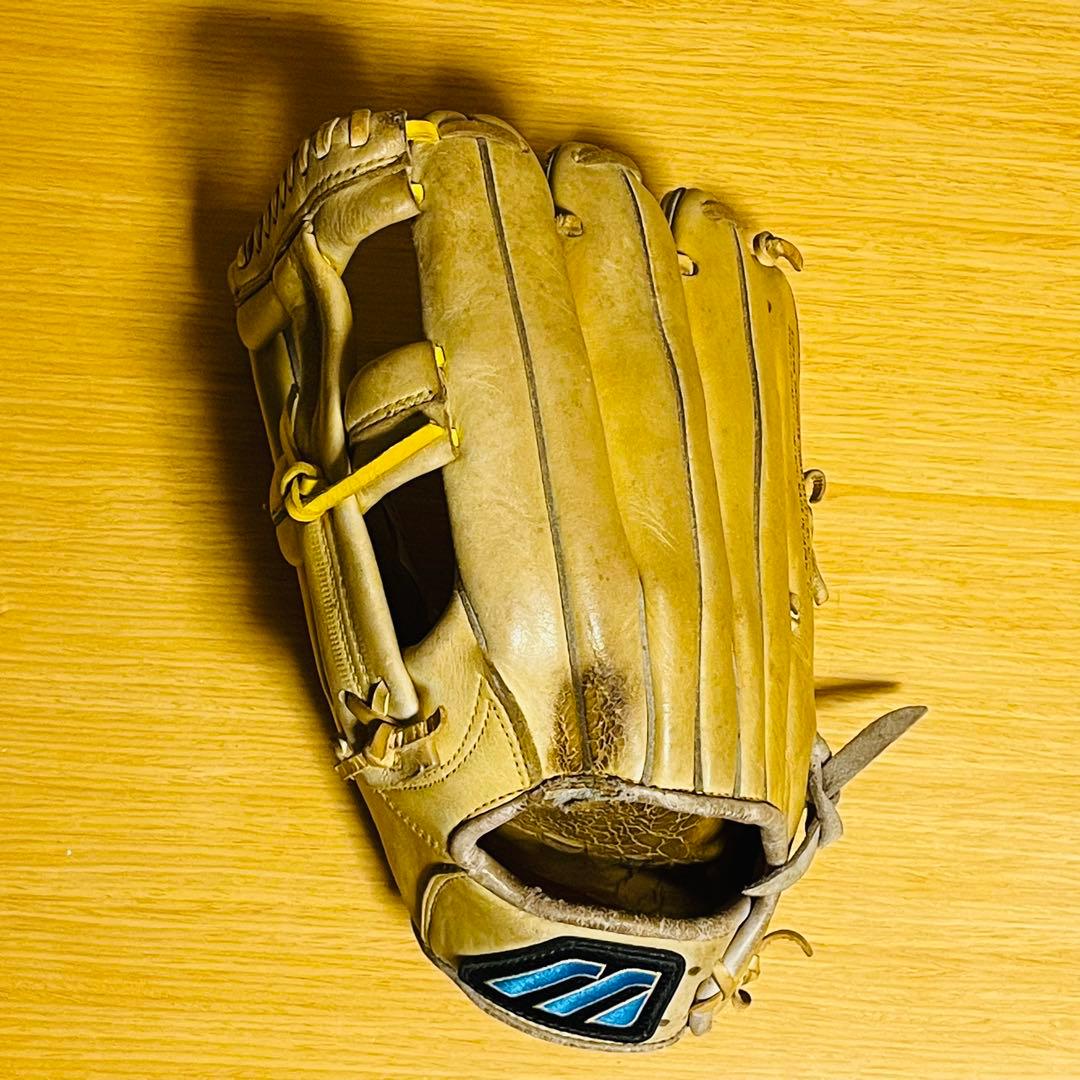 【希少】ミズノ Buw League 軟式グローブ 内野左 青ビュー プロモデル