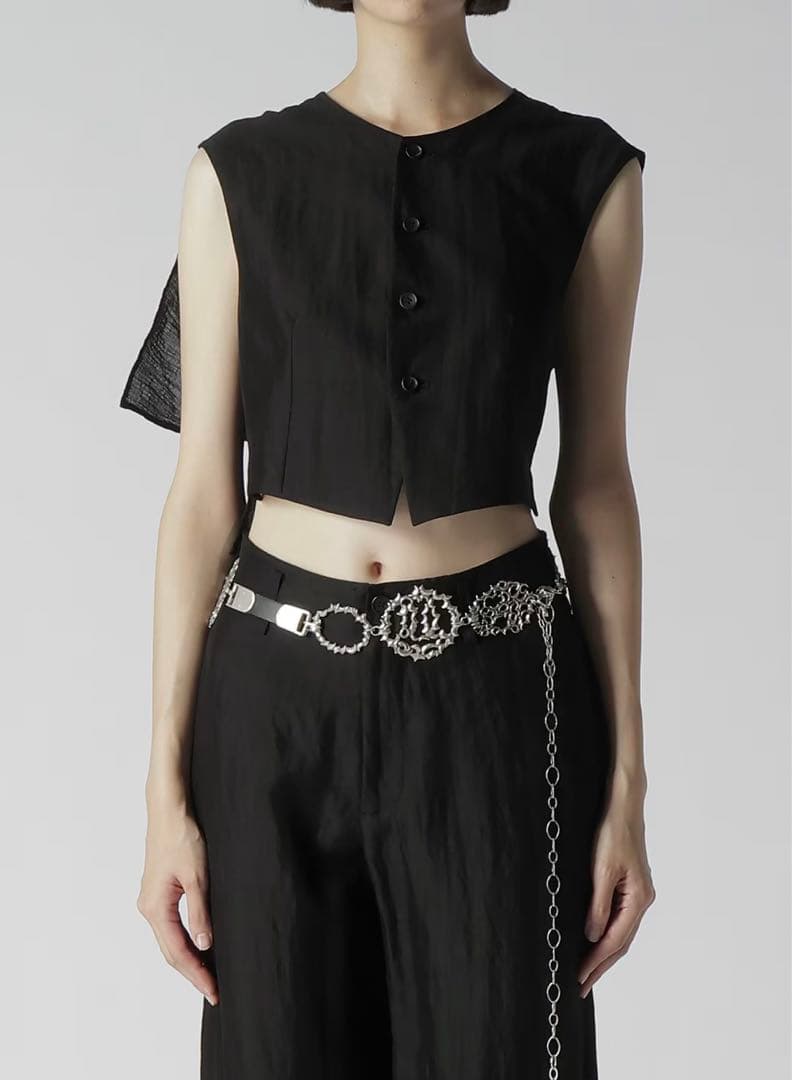 2024ss ヨウジヤマモト FEMMEファム 後ろリボン装飾ベスト ジレ