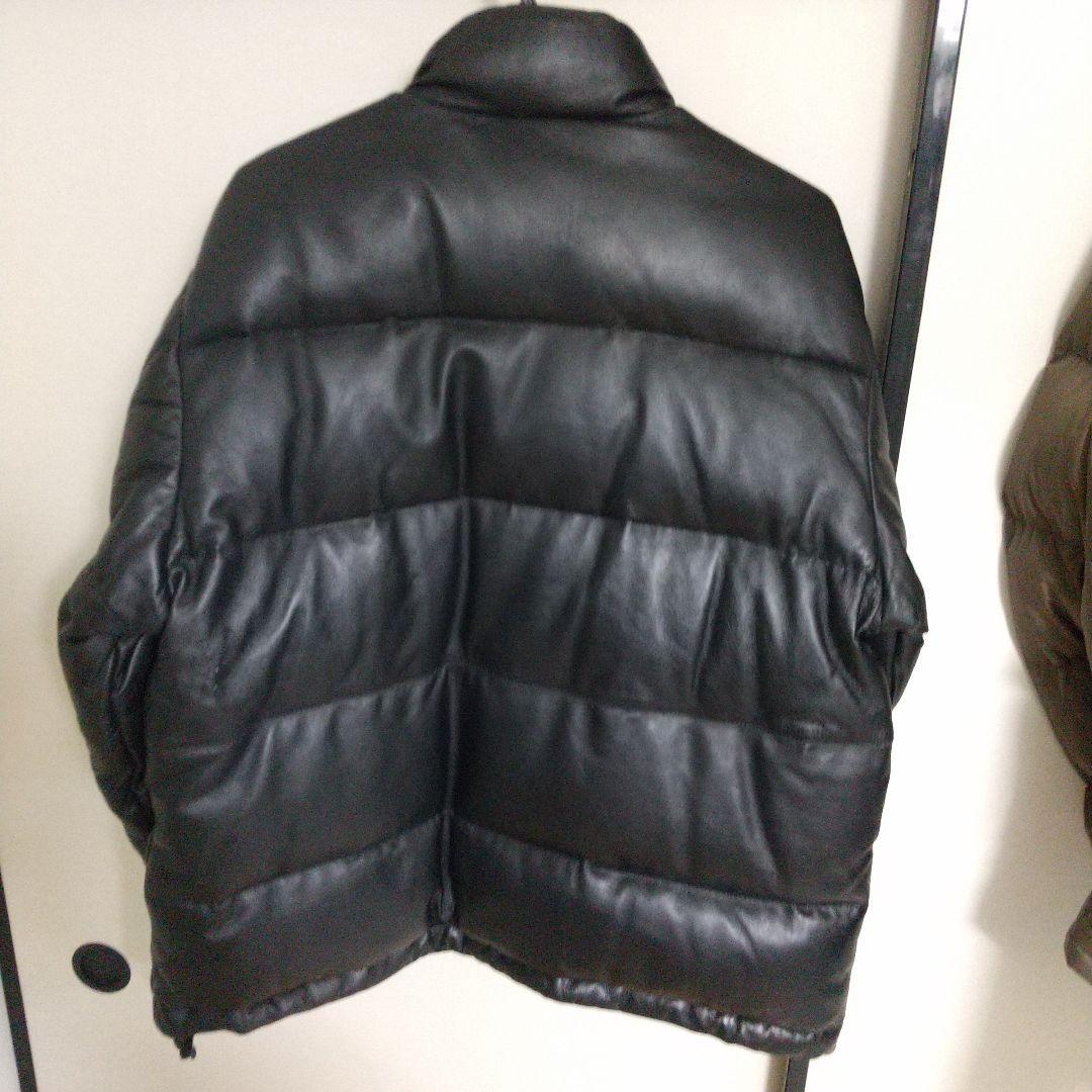 美品ブラックラムスキンレザーダウンジャケットMサイズ