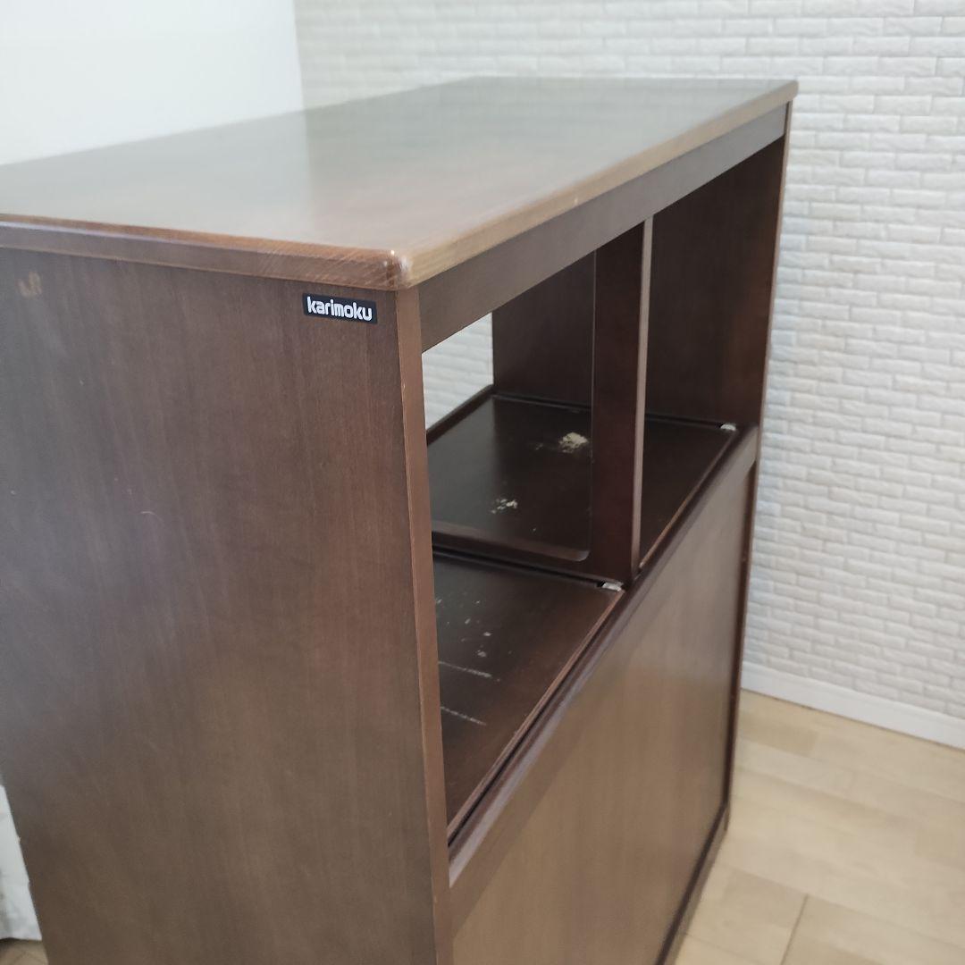 karimoku カリモク レンジ台 キッチンキャビネット キャスター付き