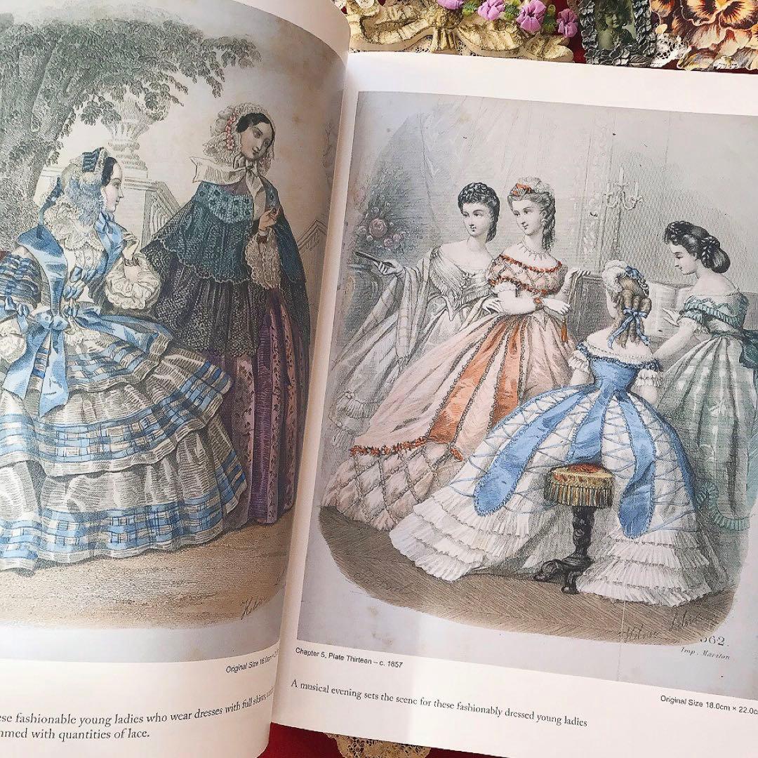 ヴィクトリアン 19世紀ファッションプレート豪華本♡アンティークドレス クロモス
