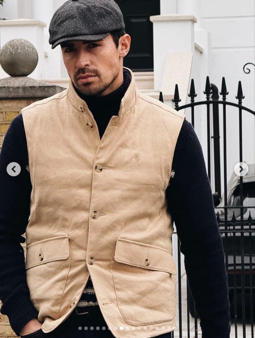 POLO Ralph Lauren リネン ヘリンボーン ダウンベストXL