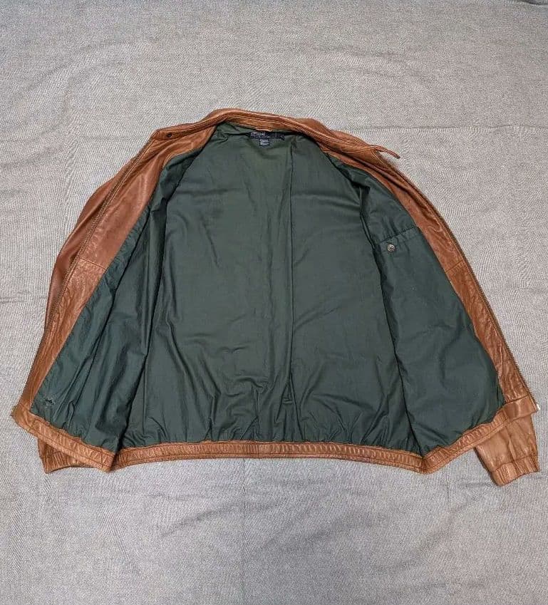 ralph lauren ポニー無し swingtop leather jkt