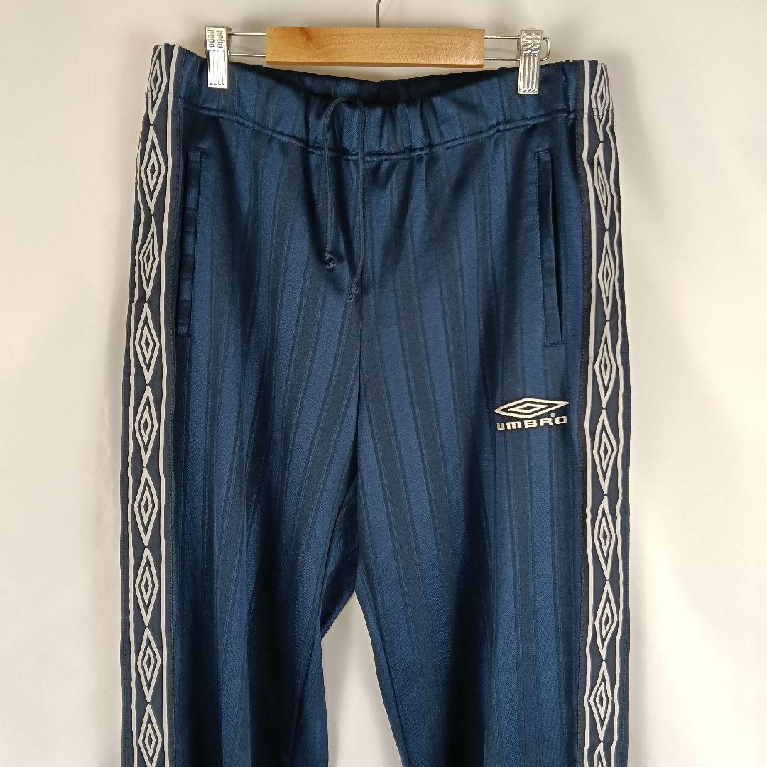 UMBRO　トラックパンツ　ジャージ　ネイビー　L　テープロゴ　B4738