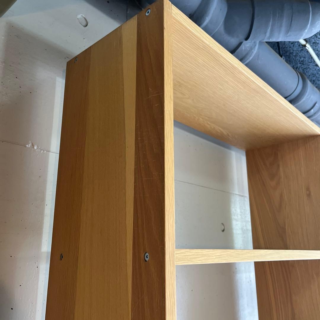 美品★無印 スタッキングシェルフ・ワイド・５段+追加５段・オーク材