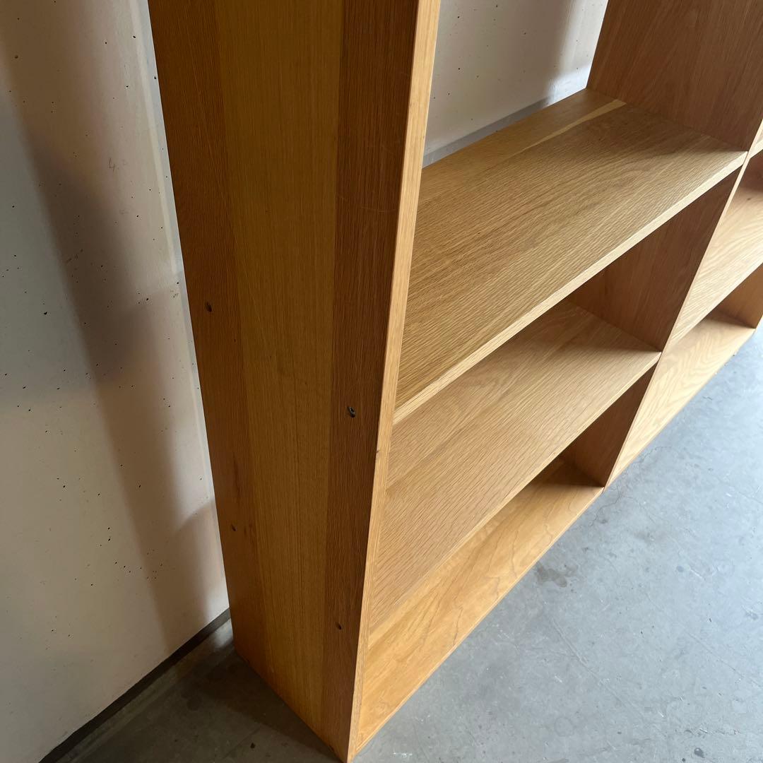 美品★無印 スタッキングシェルフ・ワイド・５段+追加５段・オーク材