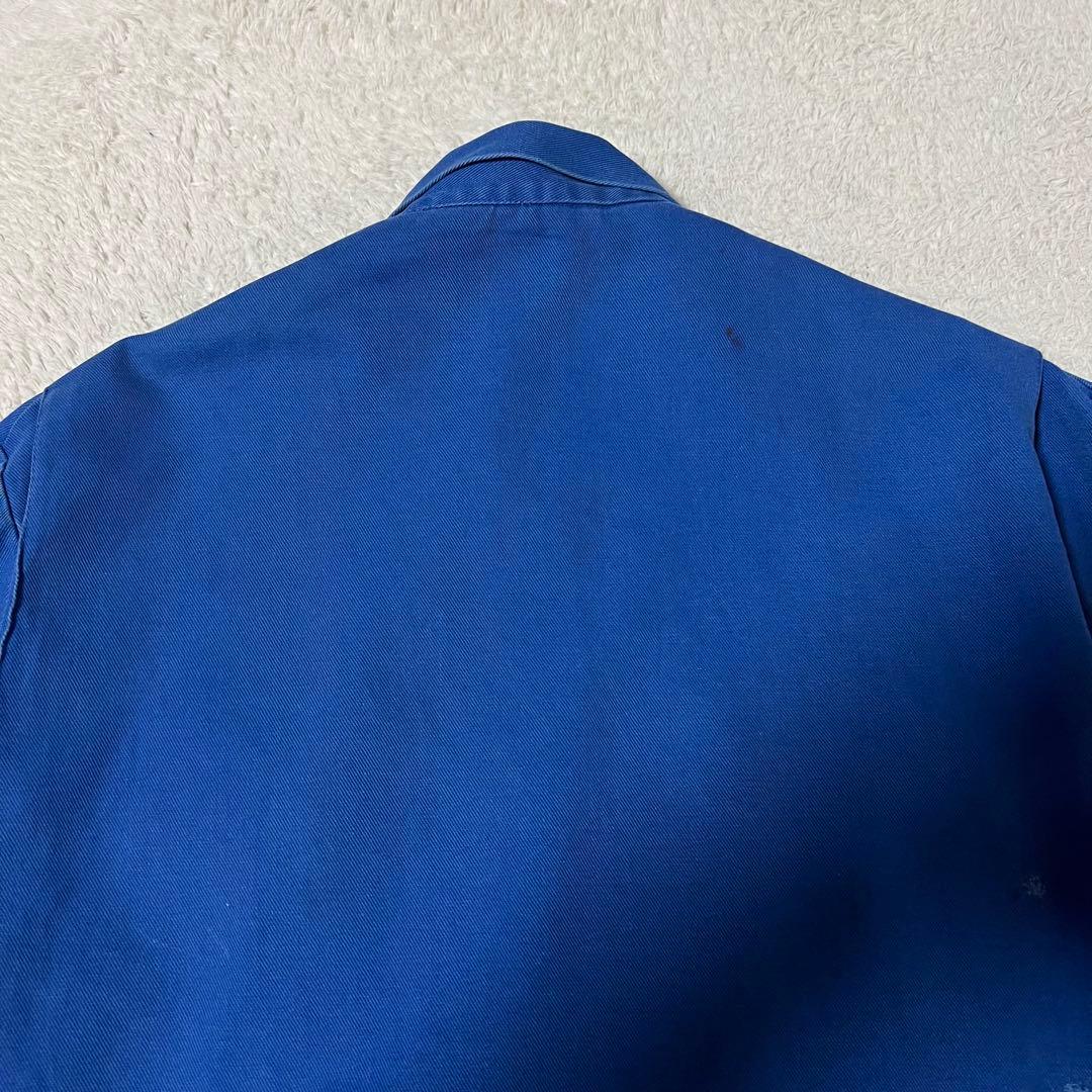 【雰囲気系】Euro Work Jacket ブルー メンズXL(短丈BOX)