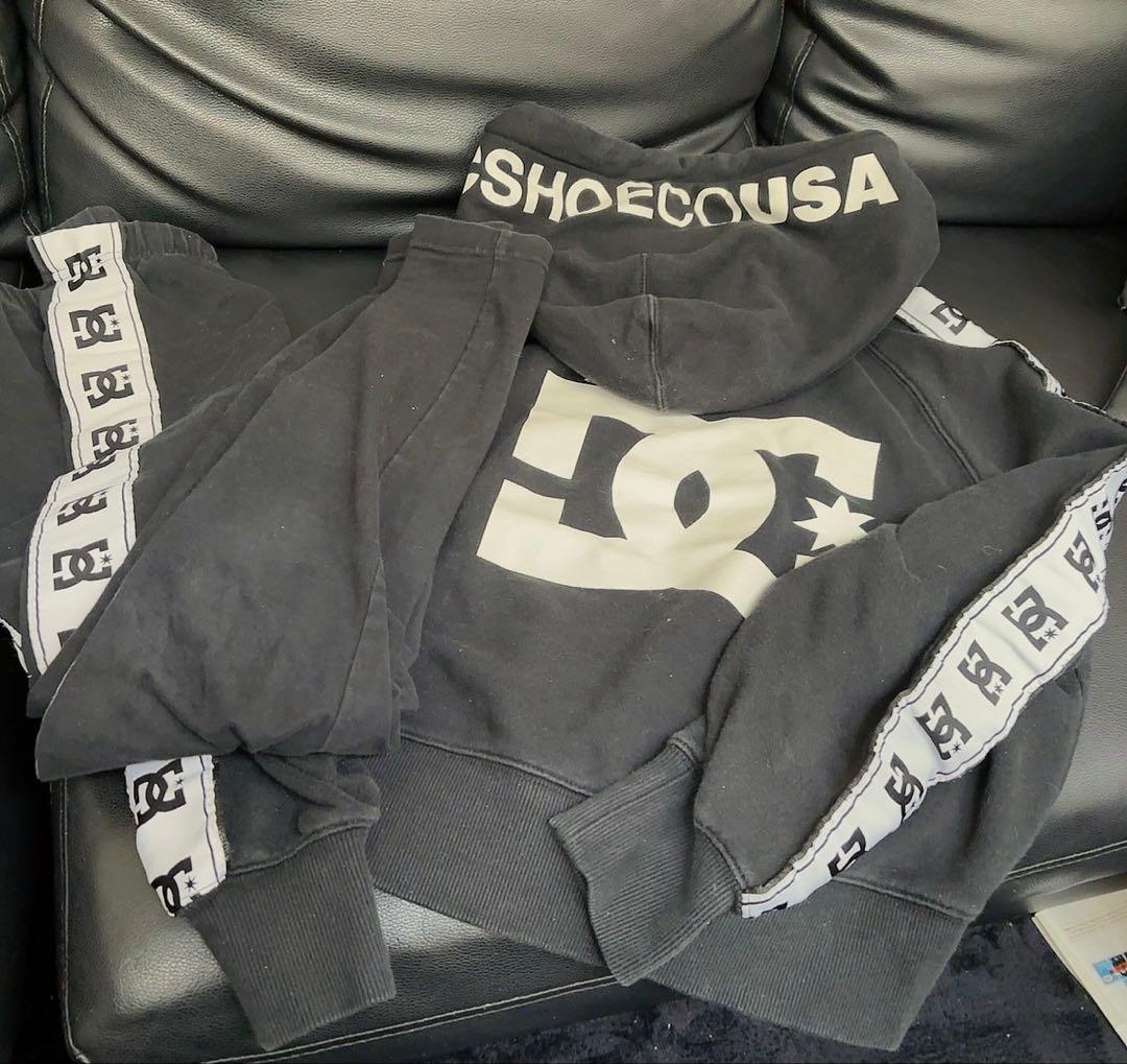 GYDA＆DC コラボブラック フード付きパーカーセットアップ