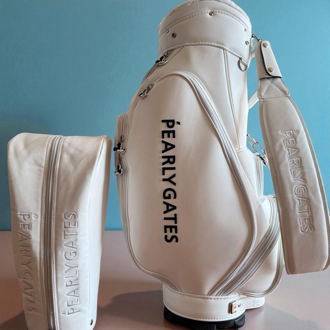 現行モデル　限定シリアル付　パーリーゲイツ　キャディバッグ　白　ディズニーコラボ