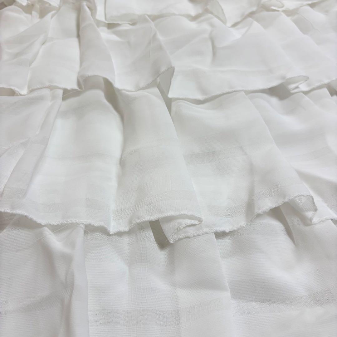 ベリーダンス 25ヤード重ね用 6層シフォン 白 美品