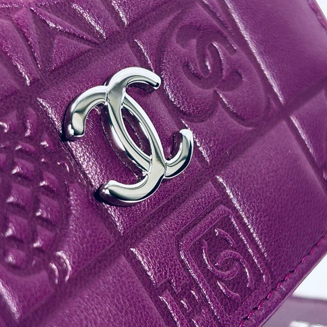 極美品✨CHANEL シャネル アイコン キーケース 6連 パープル ギャラあり