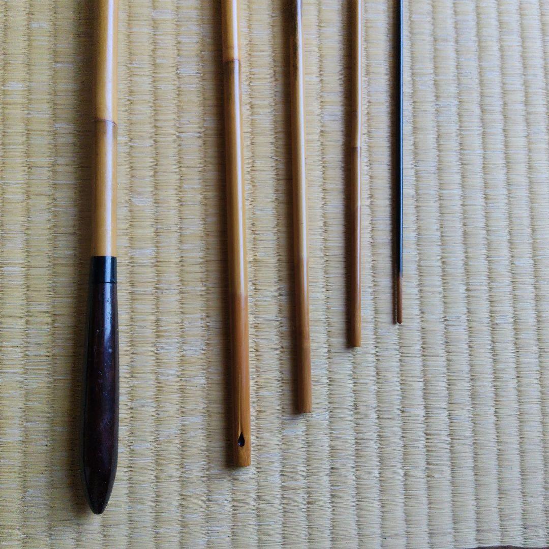 ヘラブナ竿 竹製 黒色