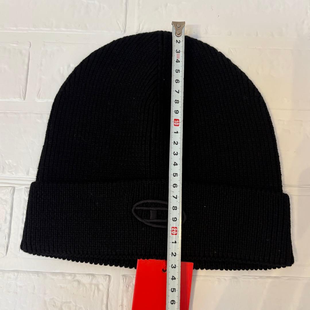 新品未使用 DIESEL ニット帽 ブラック ビーニー　ロゴ