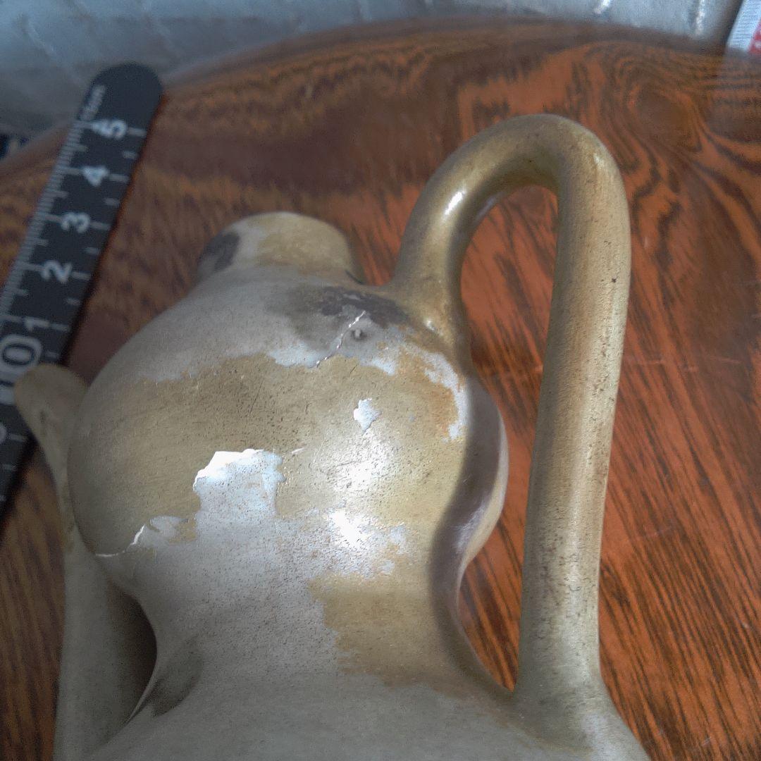 専用です。骨董６ 中国美術？手作り陶器壺、二重ボディ