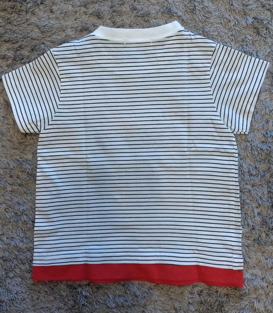 ぴー【美品】familiar〇●ファミリア飛行機Tシャツ90cm