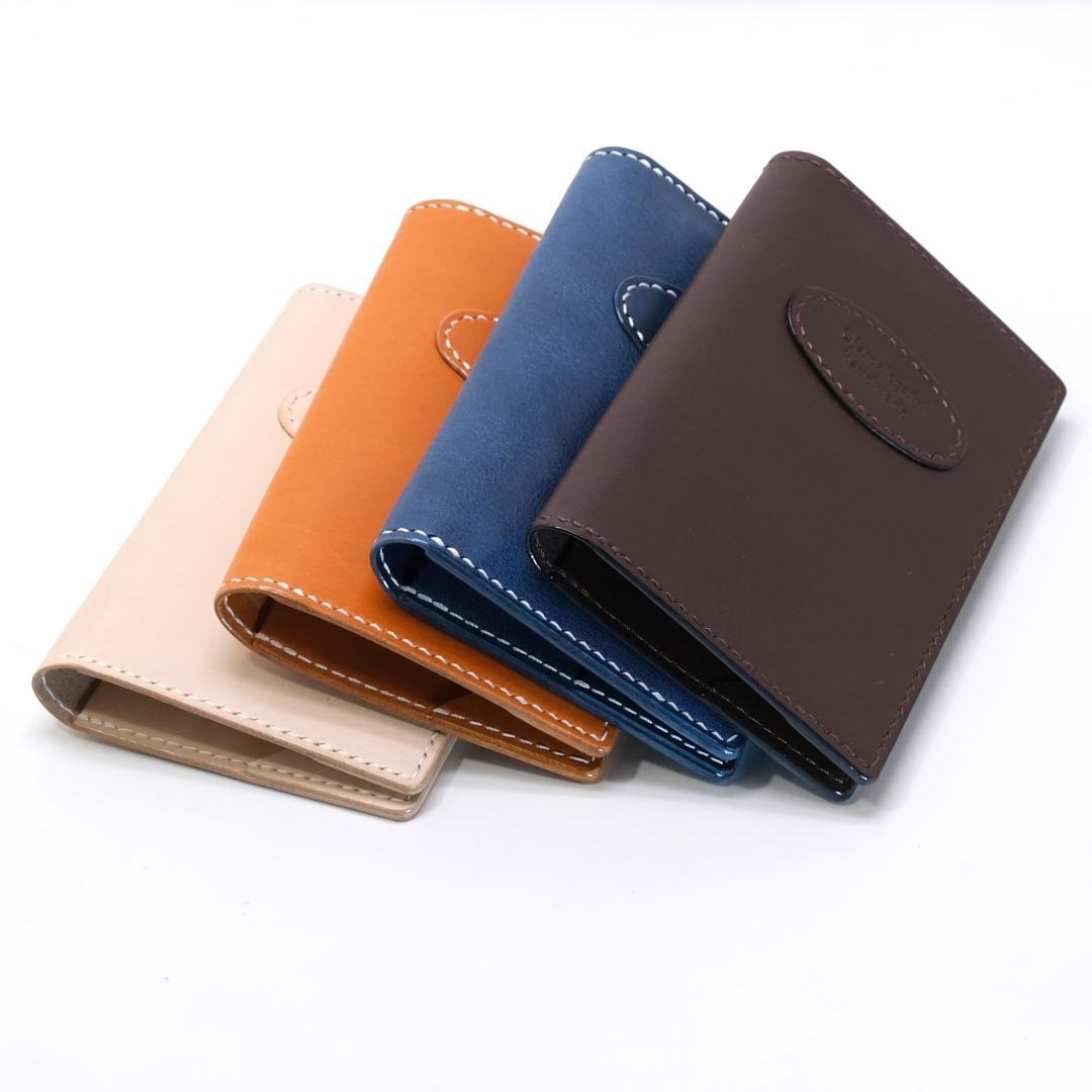 本革　ゴルフ　スコアカードケース　ヌメ革　キャメル