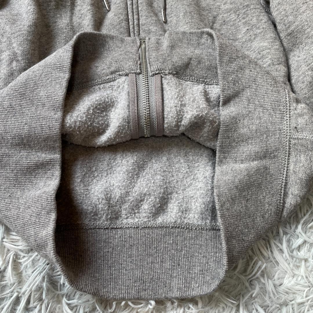 ポロ ラルフローレン ジップパーカー M グレー 裏起毛 ワンポイントロゴ