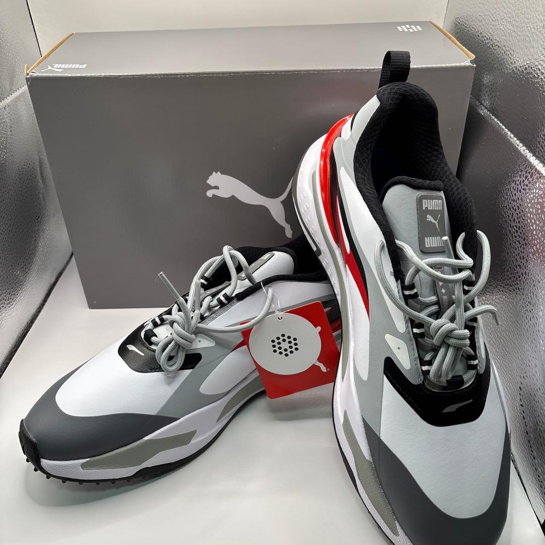 PUMA ゴルフシューズ GSファスト 27cm 白赤 新品