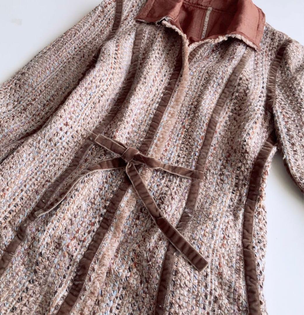 アルベルタフェレッティ　コート　ツイード　リバーシブル